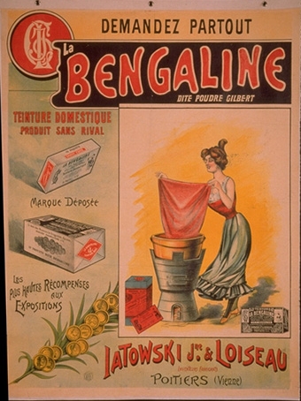 Affiche publicitaire pour la Bengaline de Iatowski et Loiseau, fin XIXe-début XXe, chromolithographie, 129x98 cm ; musées de Bretagne, marque du domaine public 1.0 Affiche publicitaire pour la Bengaline de Iatowski et Loiseau, fin XIXe-début XXe, chromolithographie, 129x98 cm ; musées de Bretagne, marque du domaine public 1.0